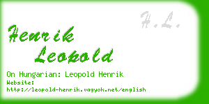henrik leopold business card